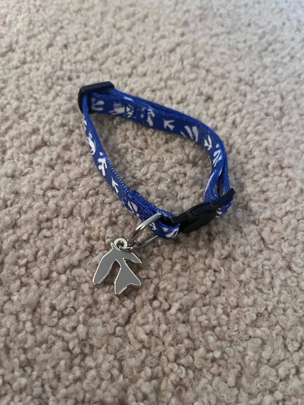 NWOT Niaski Catisse Blue and White Matisse Inspired Artist Cat Collar